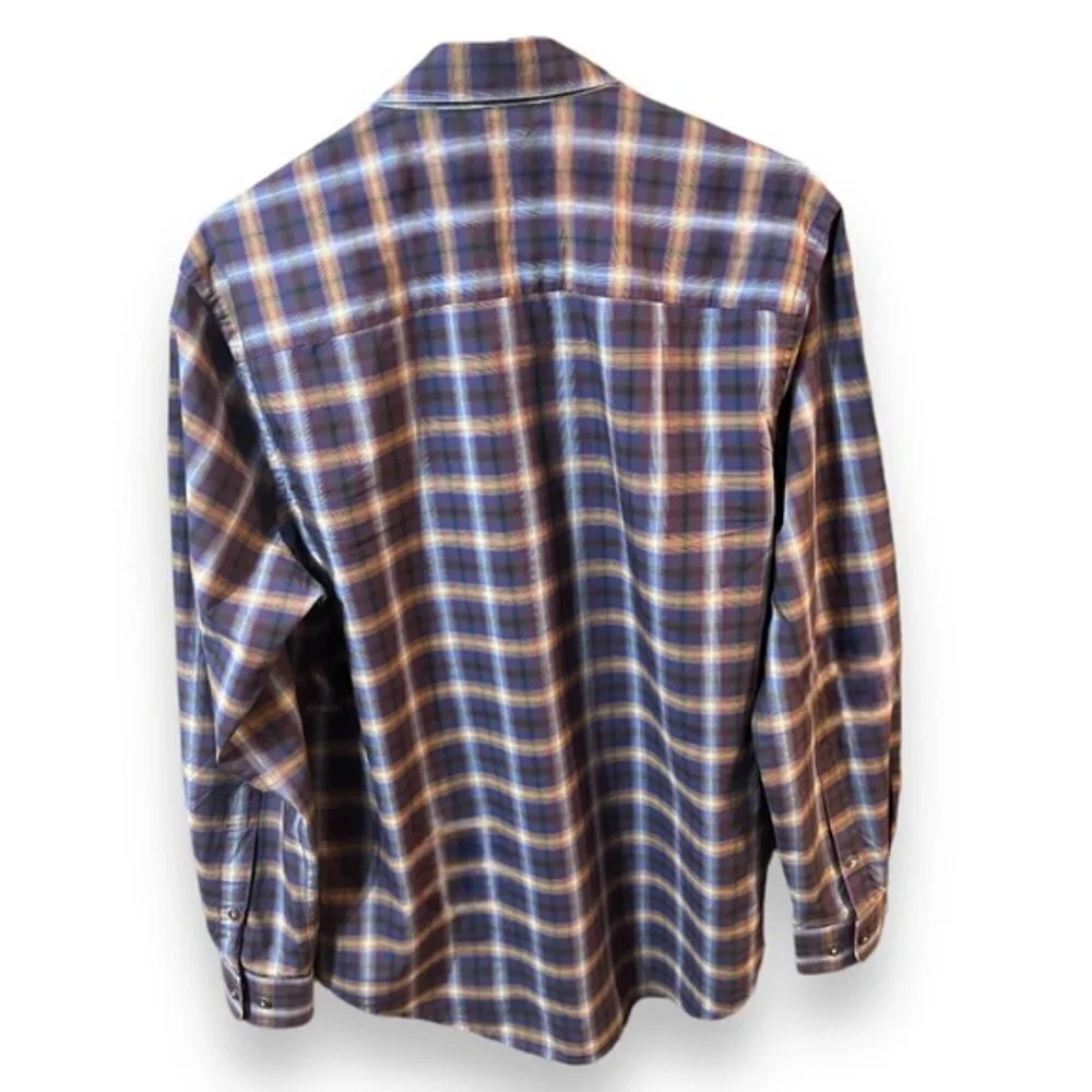 Perry Ellis Long Sleeve Flannel Shirt - Medium - Picture 5 of 7